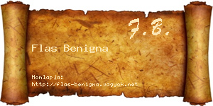 Flas Benigna névjegykártya